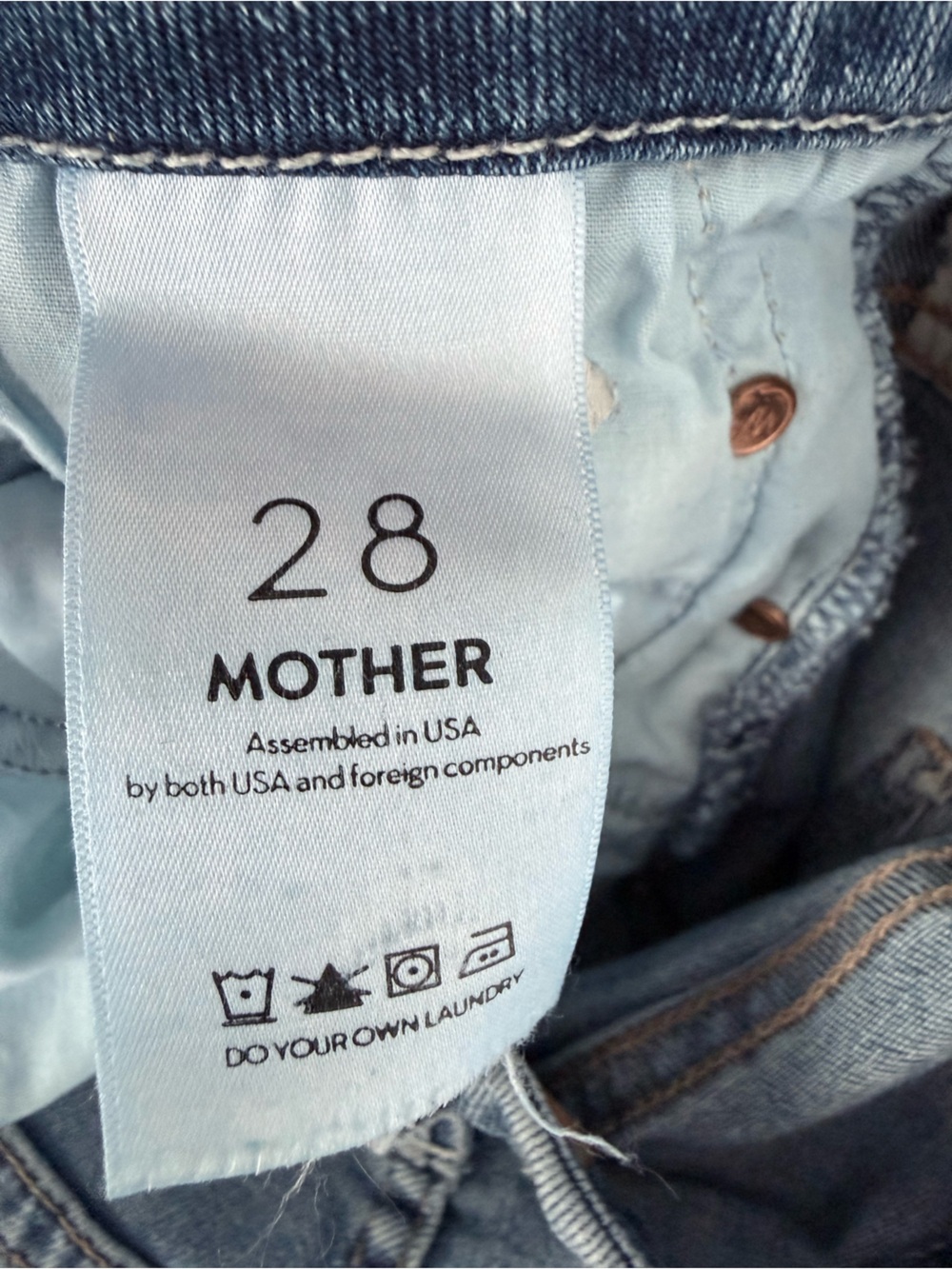 MOTHER High Waisted Looker Ankle Fray Jeans After the Heartbreak 28 High Rise - Picture 11 of 16
